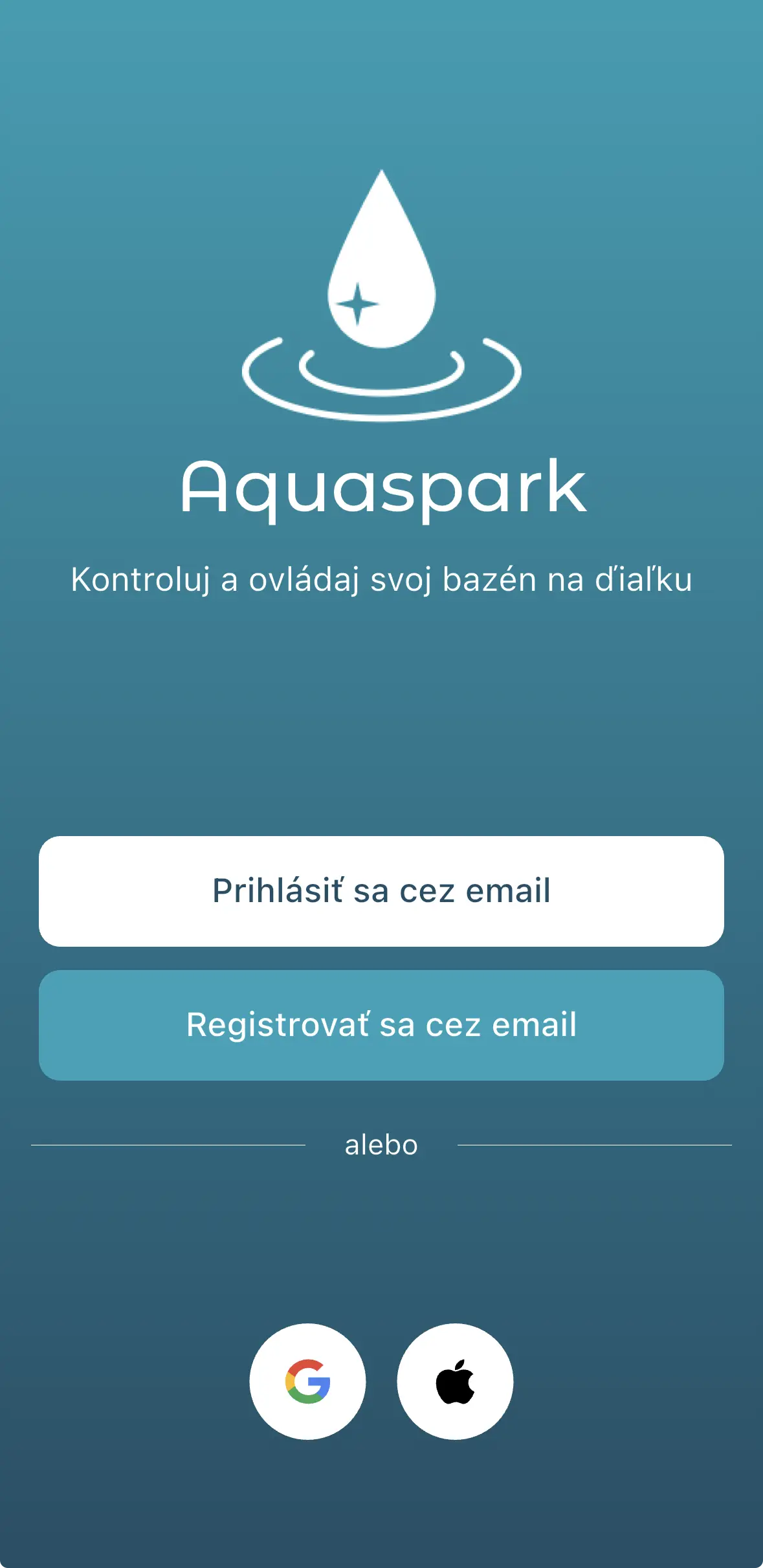 Mobilná aplikácia AQUASPARK