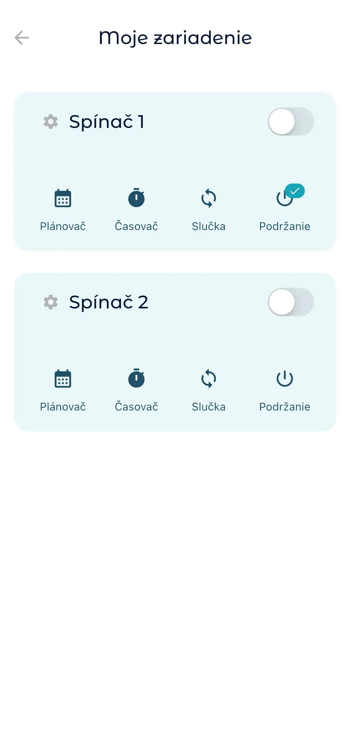 AQUASPARK – ovládanie technológie