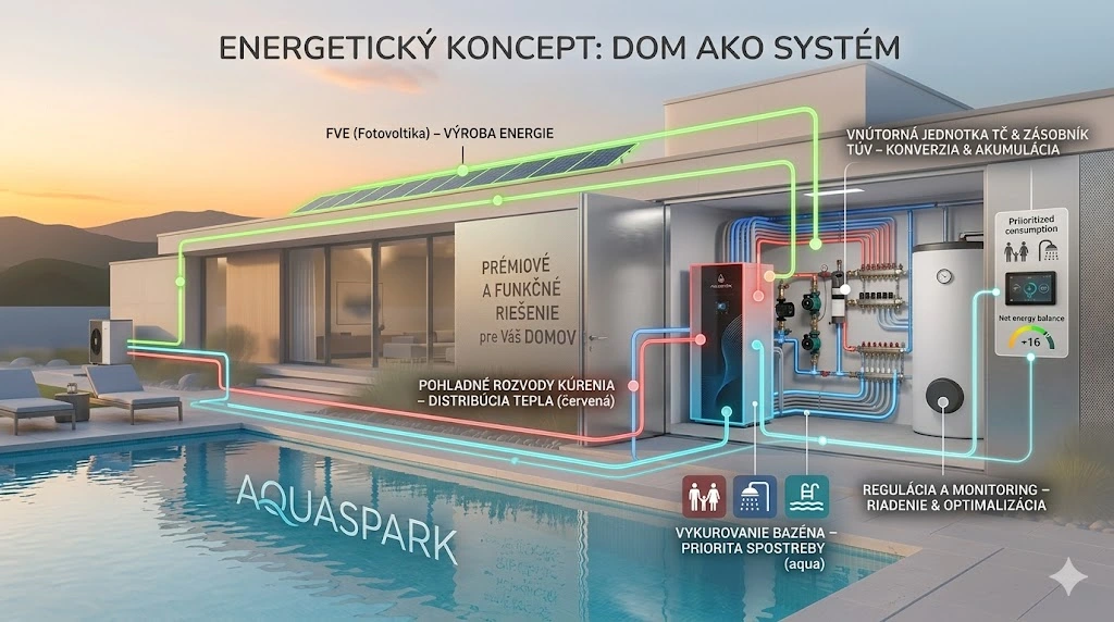Schéma energetického konceptu domu